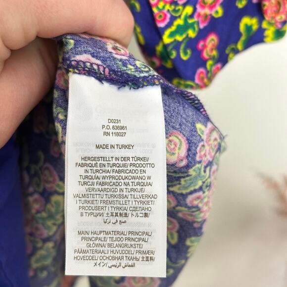 BODEN Ella Puff Sleeve Dress in Atlantic Ocean Wild Blooms Floral Sz 8 Reg {D42} - Picture 5 of 5